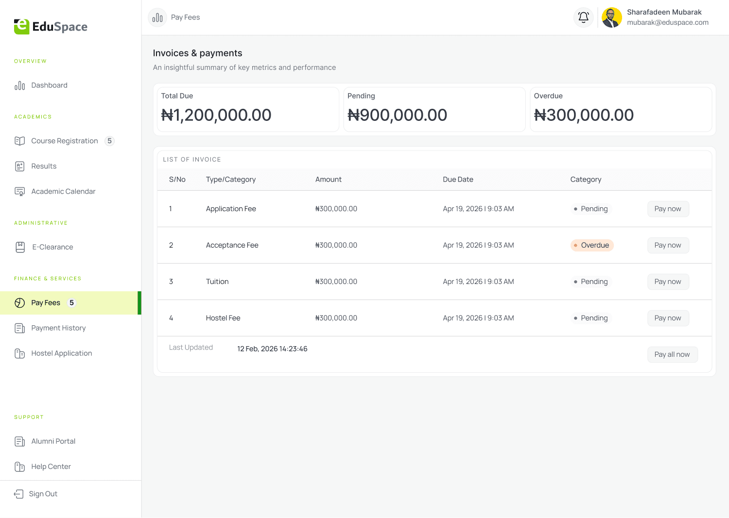 Finance & Payments